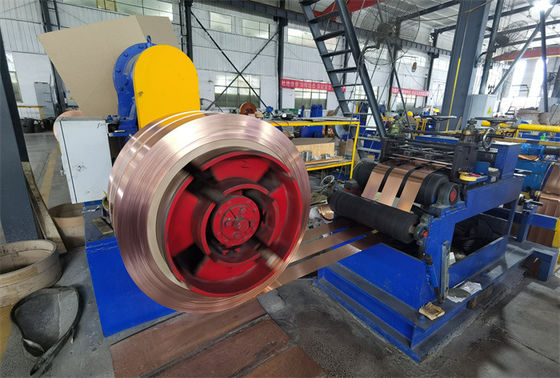 CR Copper Brass coil sheet Slitting Line Machine após laminagem a frio 0.2 -2.0 X 600