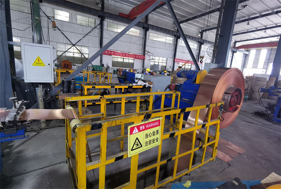CR Copper Brass coil sheet Slitting Line Machine após laminagem a frio 0.2 -2.0 X 600